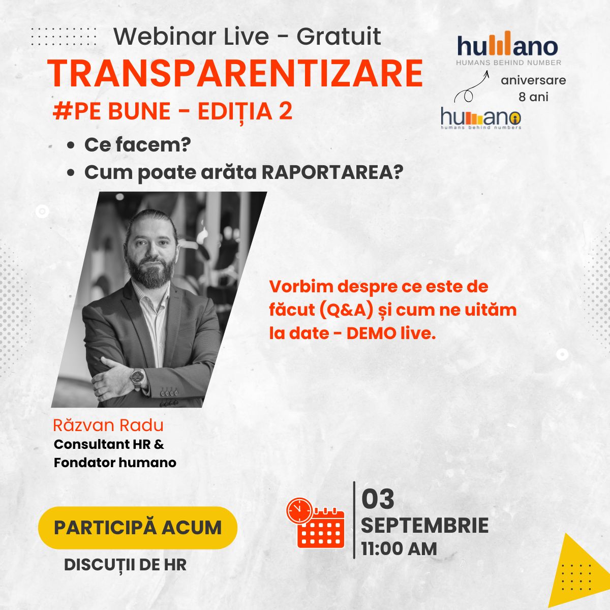 Webinar despre Transparentizare