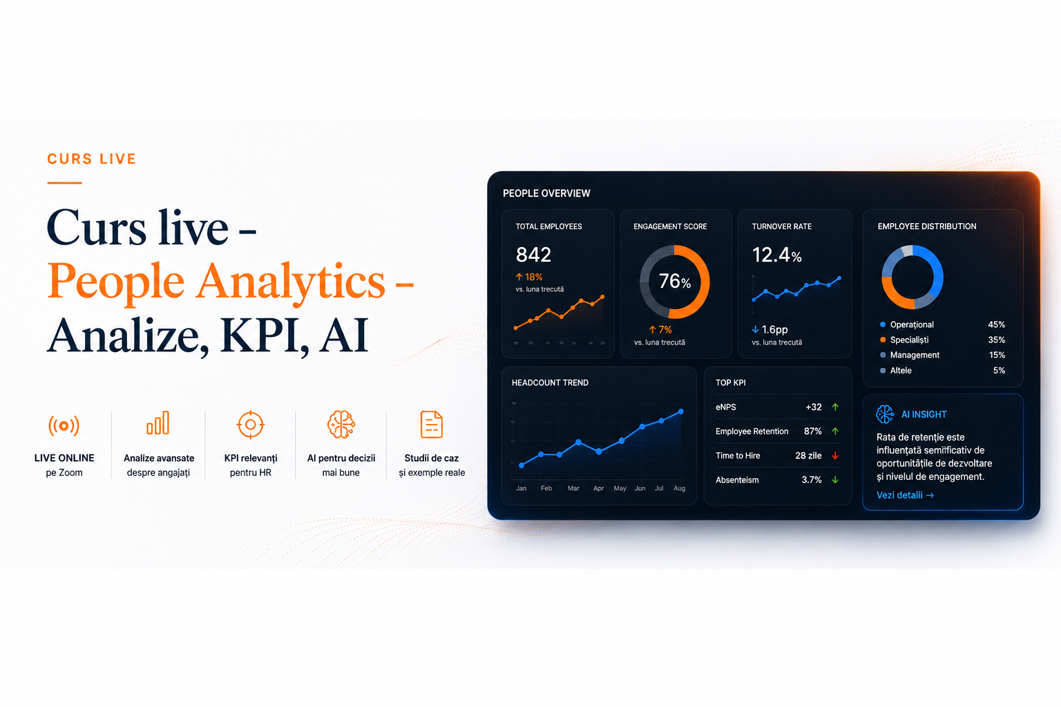 Curs live - People Analytics - Analize, KPI, AI